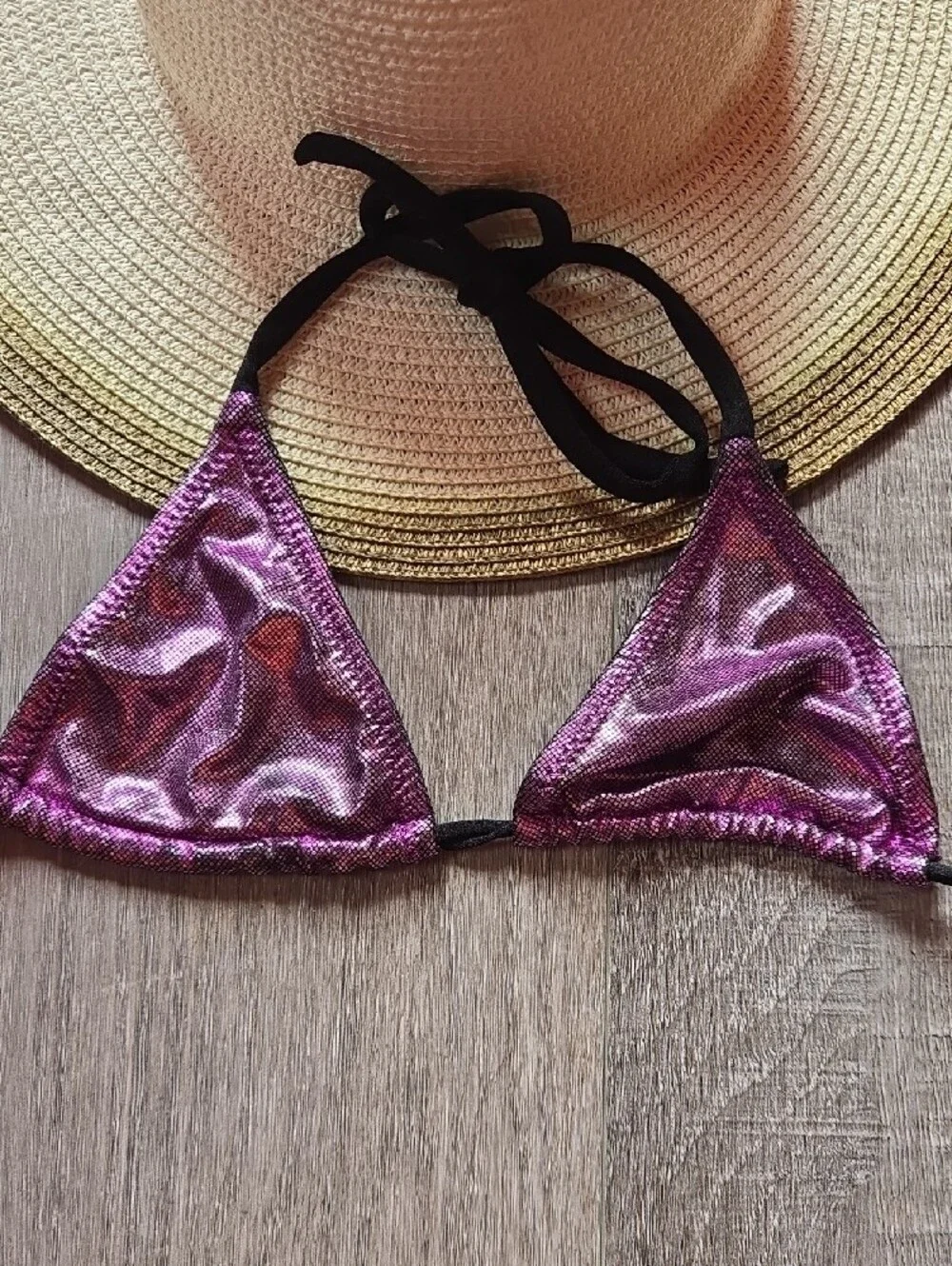 Skinz Metallic Purple/pink Bikini Set